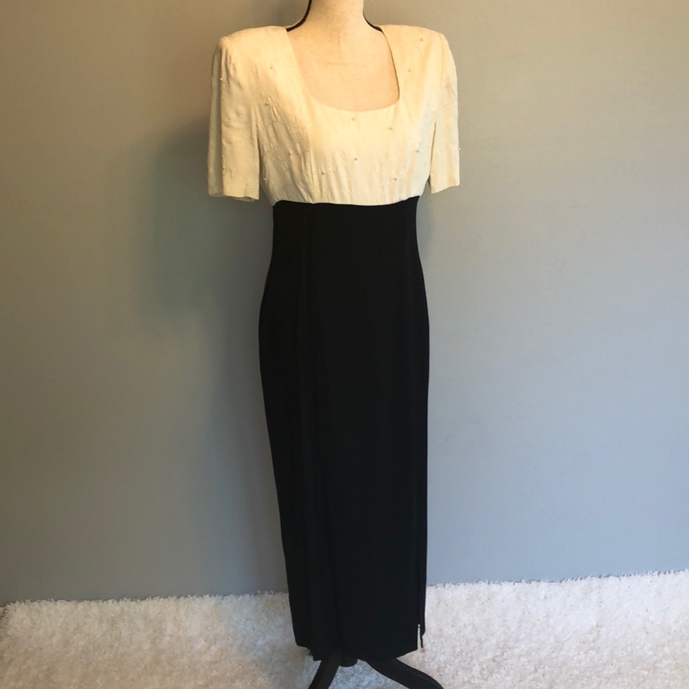 Lois Snyder Dani Max Black and Cream Dress Size 8